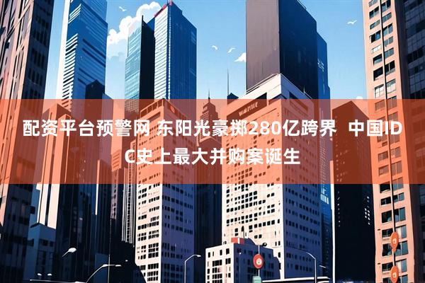 配资平台预警网 东阳光豪掷280亿跨界  中国IDC史上最大并购案诞生